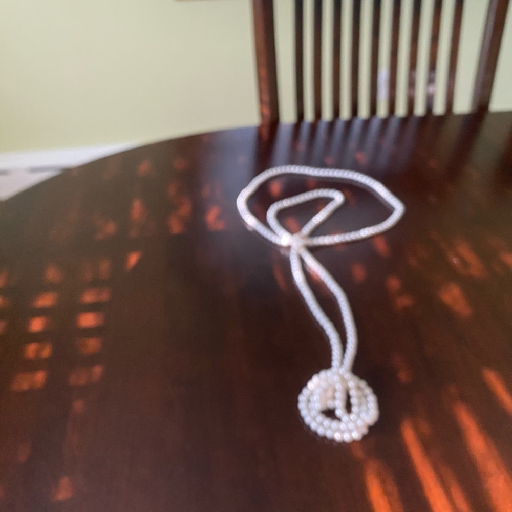 Pearl off white Necklace- medium size-40” long.